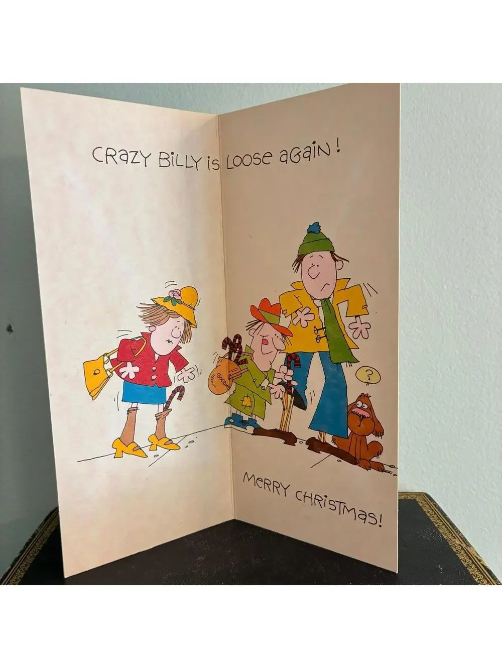 Vintage Funny Christmas Card Hallmark Contemporary Retro Humor